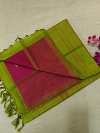 Chinnalampattu Saree- Pink with Green