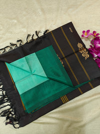 Chinnalampattu Saree- Sea Green with Black