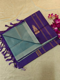 Chinnalampattu Saree- Pastel Blue with Blue