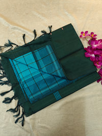 Chinnalampattu Saree- Blue with Green