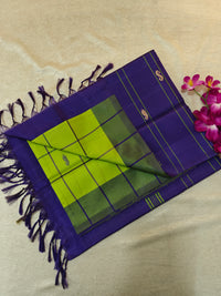 Chinnalampattu Saree- Green with Blue