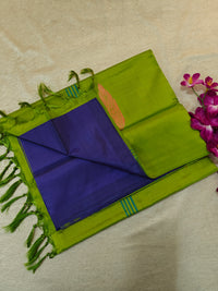Chinnalampattu Saree- Blue with Green