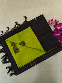 Chinnalampattu Saree- Green with Black