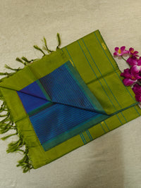Chinnalampattu Saree- Blue with Green