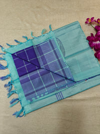 Chinnalampattu Saree- Violet with Blue