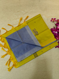 Chinnalampattu Saree- Blue with Lime Green