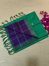 Chinnalampattu Saree- Purple with Sea Green