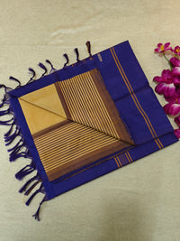 Chinnalampattu Saree- Sandel with Blue