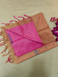 Chinnalampattu Saree- Pink with Beigh