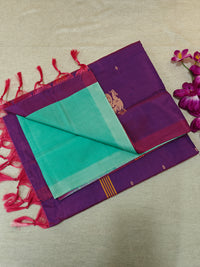Chinnalampattu Saree- Green with Purple