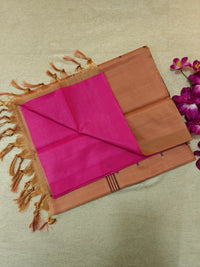 Chinnalampattu Saree- Pink with Beig