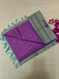 Chinnalampattu Saree- Purple with Sea Green