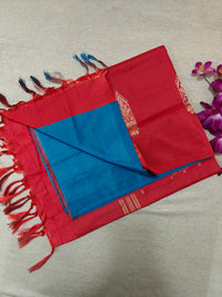 Chinnalampattu Saree- Blue with Red