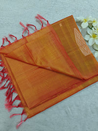 Chinnalampattu Saree-Dual Shade Orange with Pink