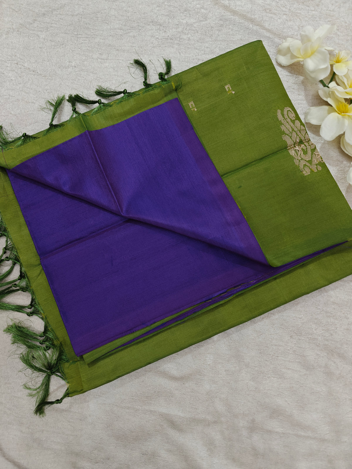 Chinnalampattu Saree- Purple with Green