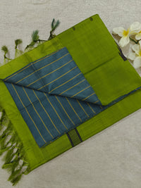 Chinnalampattu Saree- Grey with Green