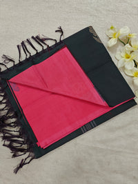Chinnalampattu Saree- Pink with Dark Green
