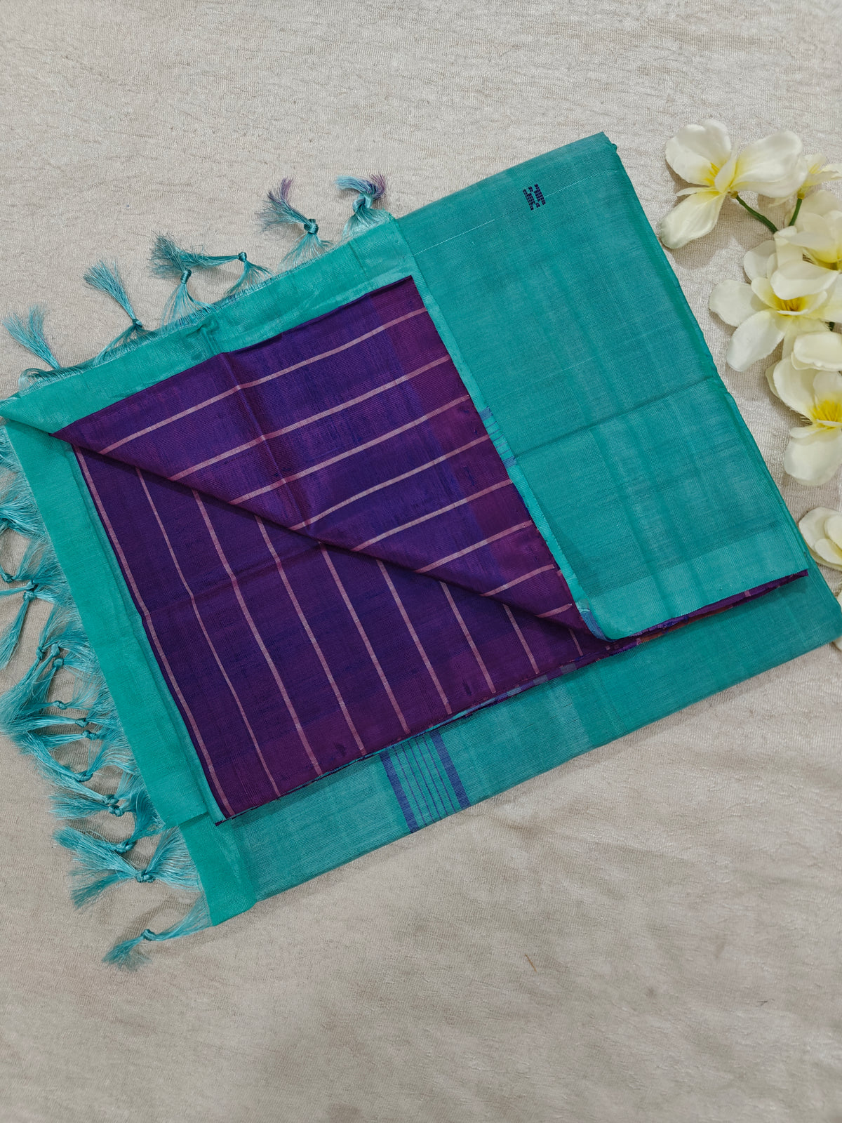 Chinnalampattu Saree- Blue with Sea Blue