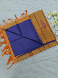 Chinnalampattu Saree- Blue with Yellow
