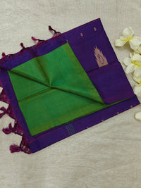 Chinnalampattu Saree - Green with Violet