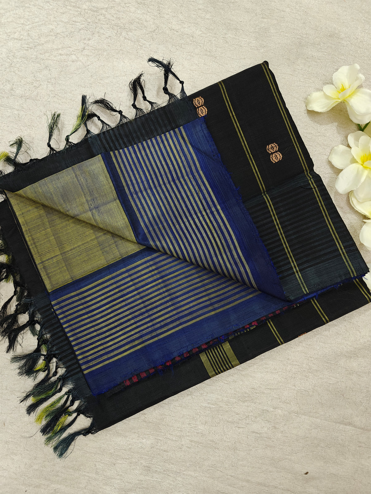 Chinnalampattu Saree- Green with Black