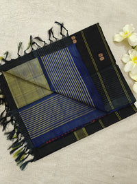 Chinnalampattu Saree- Green with Black