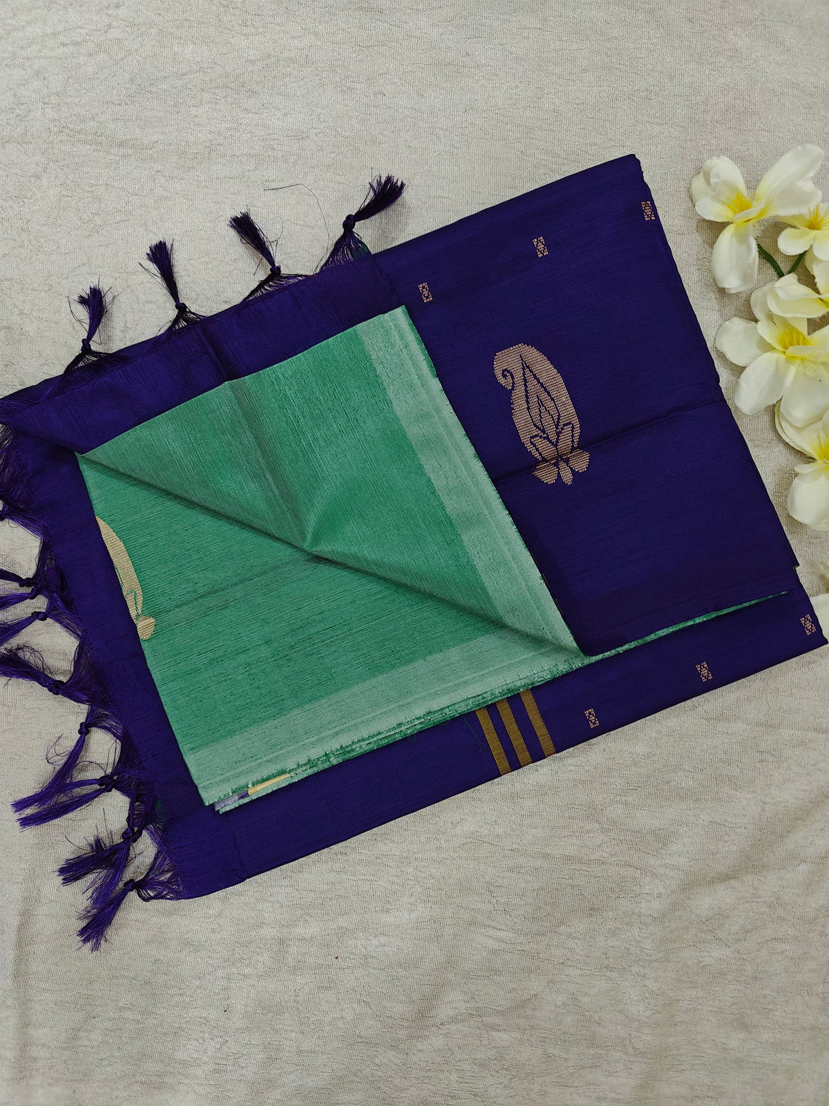 Chinnalampattu Saree- Green with Violet
