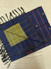 Chinnalampattu Saree - Green with Dark Purple