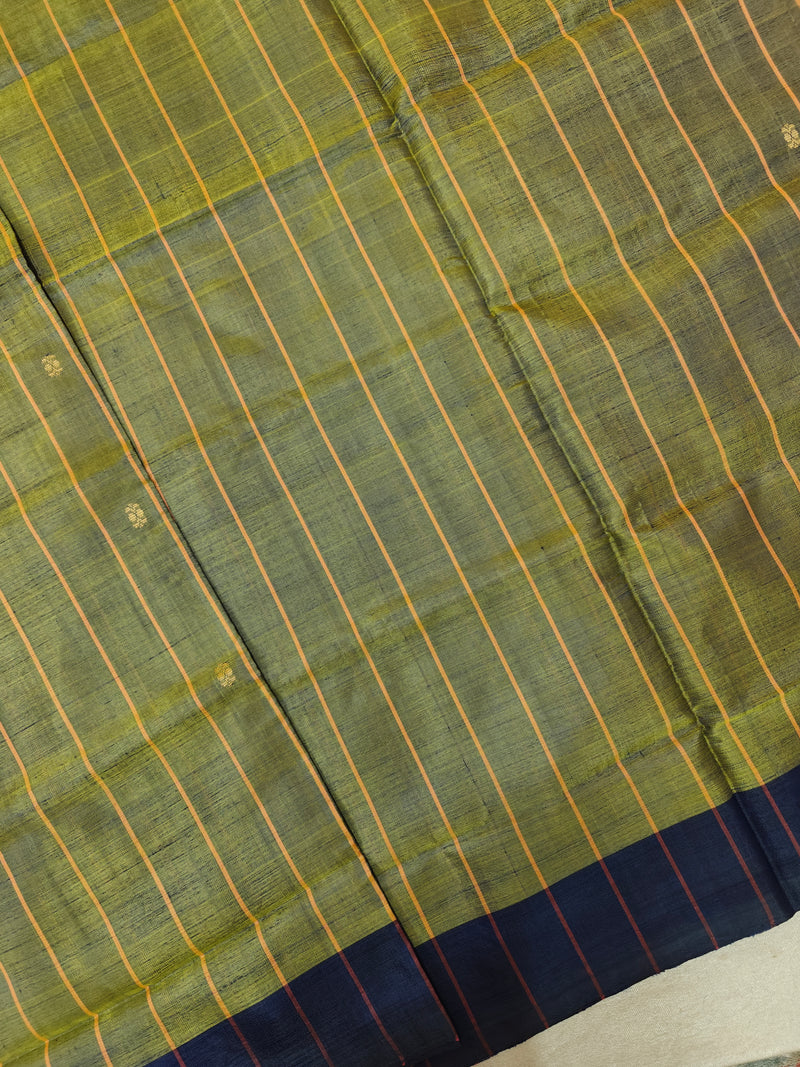 Chinnalampattu Saree - Green with Dark Purple