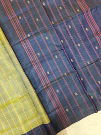 Chinnalampattu Saree - Green with Dark Purple