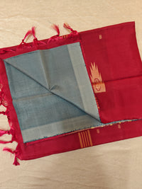 Chinnalampattu Saree -Grey with Maroon
