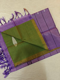 Chinnalampattu Saree - Green with Lavender