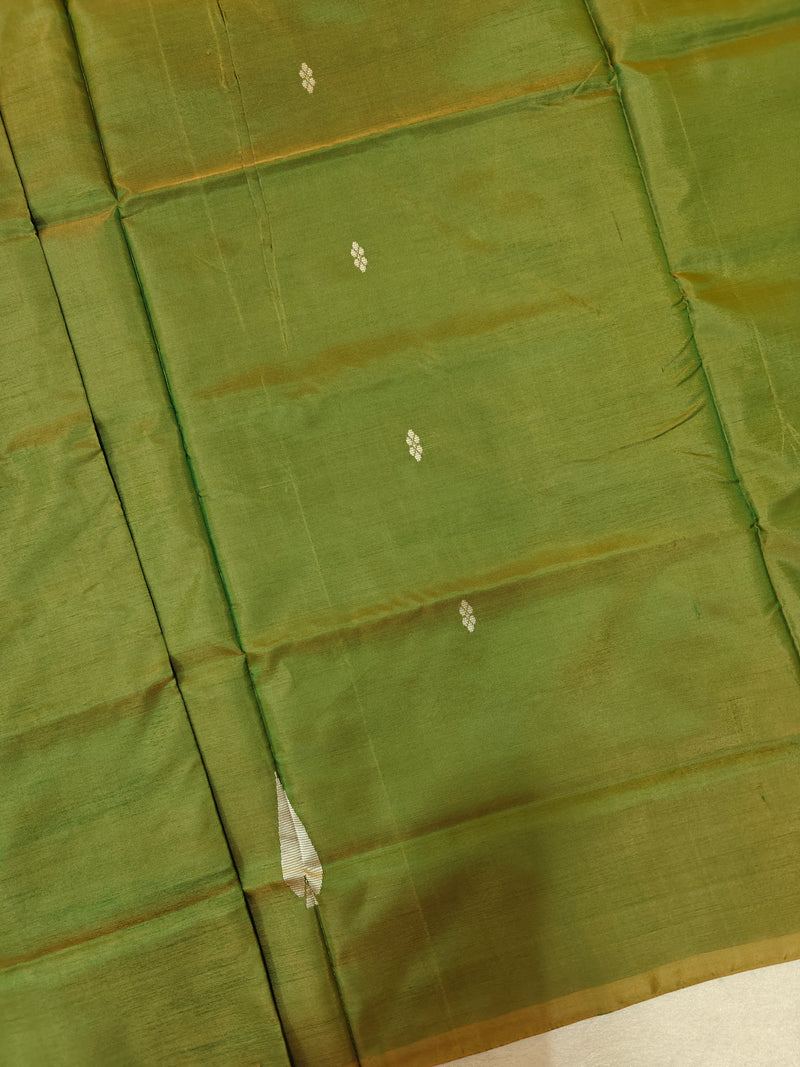 Chinnalampattu Saree - Green with Lavender