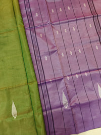 Chinnalampattu Saree - Green with Lavender