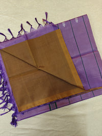 Chinnalampattu Saree - Brown with Lavender