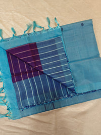Chinnalampattu Saree - Purple with Blue