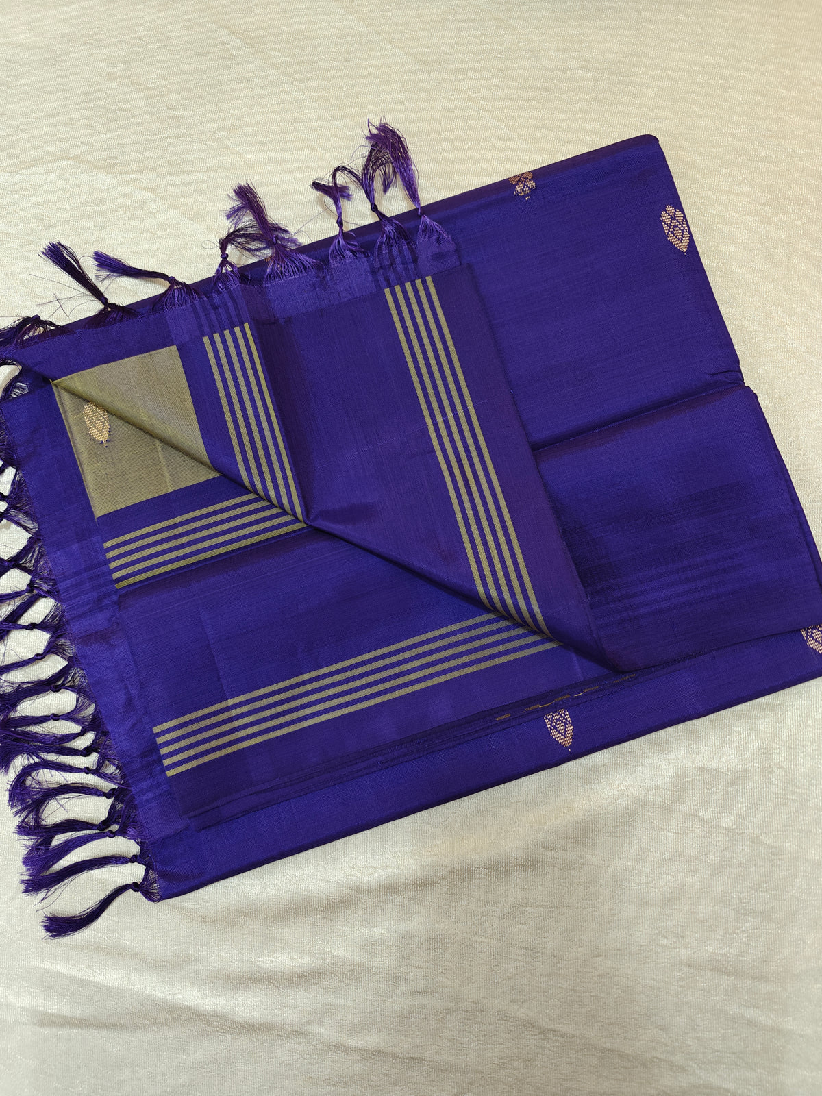 Chinnalampattu Saree - Mehandi Green with Violet