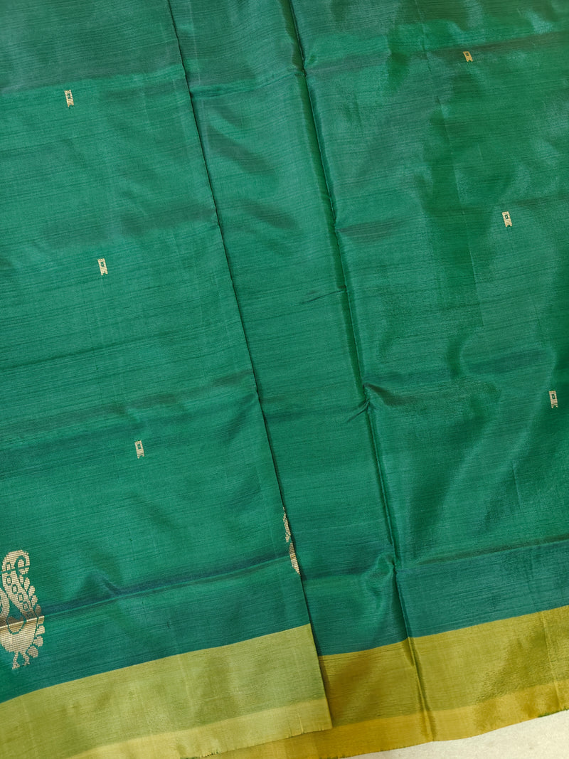 Chinnalampattu Saree - Green with Sandel