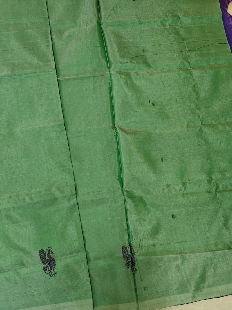 Chinnalampattu Saree - Green with Violet