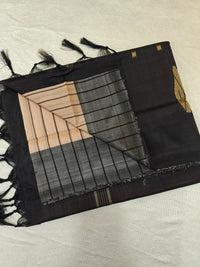 Chinnalampattu Saree - Sandel with Black