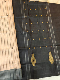 Chinnalampattu Saree - Sandel with Black
