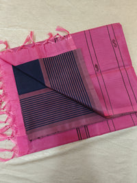 Chinnalampattu Saree - Blue with Pink