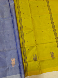 Chinnalampattu Saree - Blue with Yellow