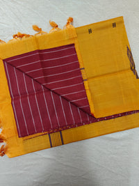 Chinnalampattu Saree - Maroon with Yellow