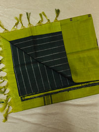 Chinnalampattu Saree - Dark Green with Green