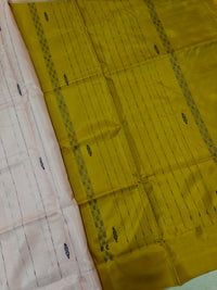 Chinnalampattu Saree - Peach with Yellow