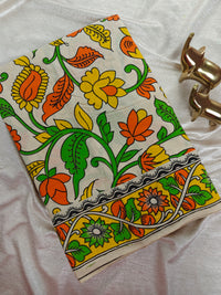Cotton Kalamkari Saree - Multi Shade