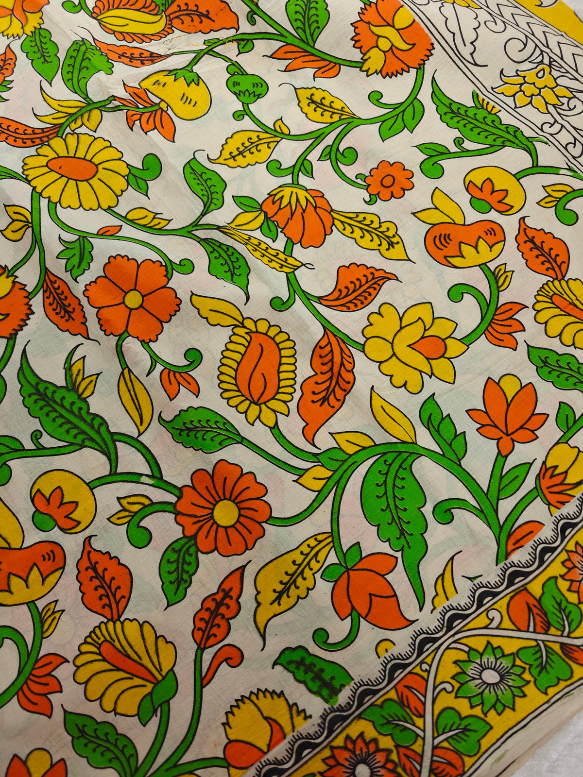 Cotton Kalamkari Saree - Multi Shade