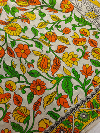 Cotton Kalamkari Saree - Multi Shade