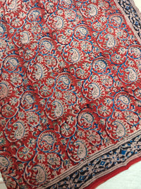 Cotton Kalamkari Saree - Red